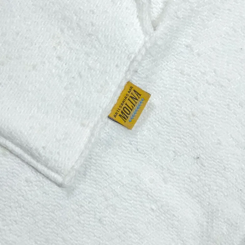 Molina White Baja Hoodie Sweatshirt Surf Pullover Men's Woven Knit